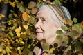 Portrait of an elder woman outdoors