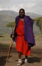 Portrait elderly maasai.