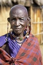 Portrait of elderly Maasai woman Royalty Free Stock Photo