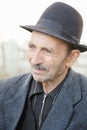 Portrait of elderly man in hat Royalty Free Stock Photo