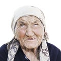Portrait of elderly woman looking up Royalty Free Stock Photo