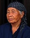 PORTRAIT OF ELDERLY WOMAN IN PADANG CITY INDONESIA