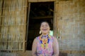 Portrait of a elderly woman in rural Laos.