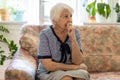 Senior woman lost in thought Royalty Free Stock Photo