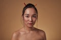 Portrait of elegant korean or japanese girl