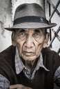 Portrait of an elegant old indian man from the city of Macleod Ganj, India Royalty Free Stock Photo