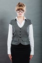 Portrait of elegant young businesswoman secretary. Royalty Free Stock Photo