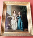 Portrait of Elizabeth and Philadelphia Wharton by Van Dyck 1640 in Hermitage museum (Russia) Royalty Free Stock Photo