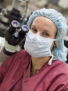 Portrait of Embryologist wearing mask Royalty Free Stock Photo