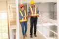 Portrait of engineer inspection and construction teamwork, Indoor concept Royalty Free Stock Photo