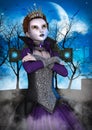 Portrait of an evil queen doll. Royalty Free Stock Photo