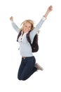 Portrait of excited student girl Royalty Free Stock Photo