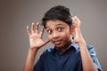 An excited young boy Royalty Free Stock Photo