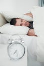 Portrait of a exhausted young man covering his ears Royalty Free Stock Photo