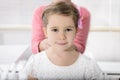 Portrait of expressive beautiful little girl Royalty Free Stock Photo