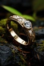 portrait extreme Closeup wedding ring