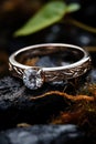 portrait extreme Closeup wedding ring