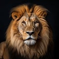 Bold Lion Stomper Headshot On Dark Background Royalty Free Stock Photo