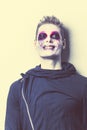 Portrait face makeup halloween male zombies head