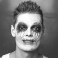 Portrait face makeup halloween male zombies head