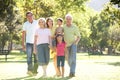 Portrait Of Family Enjoying Walk In Royalty Free Stock Photo