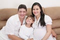 Portrait of family expecting new baby to come Royalty Free Stock Photo