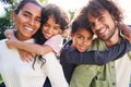 Portrait of family smiling towards camera Royalty Free Stock Photo