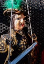 Portrait of a famous character of the puppets. Created by a master puparo still present. It derives from the tradition of puppets