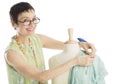 Portrait Of Fashion Designer Pinning Clothes To Mannequin Royalty Free Stock Photo