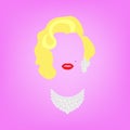 Portrait fashion woman minimalist marilyn monroe