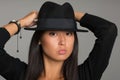 Portrait of an fashionable asian girl Royalty Free Stock Photo