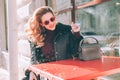 Portrait of Fashionable Redhead Woman