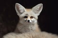 Portrait of fat fluffy Fennec fox Generative AI