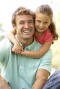 Portrait Of Father And Daughter In Park Royalty Free Stock Photo