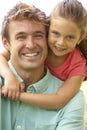 Portrait Of Father And Daughter In Park Royalty Free Stock Photo