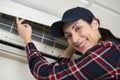 portrait female air conditioning engineer Royalty Free Stock Photo
