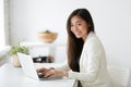 Portrait of female Asian professional posing smiling at camera Royalty Free Stock Photo