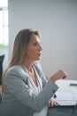 Portrait of female business leader working in office Royalty Free Stock Photo