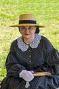 Portrait of a female Confederate Reenactor at the Battle of Buchanan