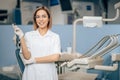 Portrait of female dentist in office Royalty Free Stock Photo