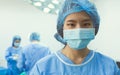 Portrait of female doctor in operation room of hospital Royalty Free Stock Photo