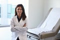 Portrait Of Female Doctor Wearing White Coat In Exam Room Royalty Free Stock Photo