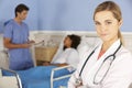 Portrait female doctor working in hospital Royalty Free Stock Photo