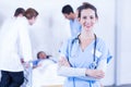 Portrait of female doctors smiling at camera Royalty Free Stock Photo