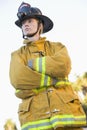 Portrait of a female firefighter