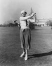 Portrait of female golfer Royalty Free Stock Photo