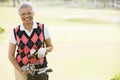 Portrait Of A Female Golfer Royalty Free Stock Photo