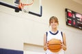 Portrait Of Female High School Basketball Player Royalty Free Stock Photo