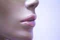 Portrait of female lips of a mannequin Royalty Free Stock Photo