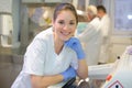 Portrait female medical laboratory worker Royalty Free Stock Photo